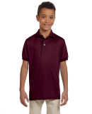 437Y Jerzees Youth 50/50 Jersey Polo with SpotShie in Maroon