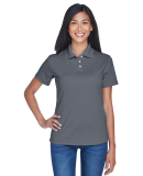 8445L UltraClub Ladies' Cool & Dry Stain-Release P in Charcoal