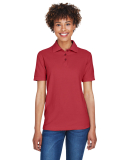 8541 UltraClub® Ladies' Whisper Pique Blend Polo in Cardinal