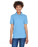 8541 UltraClub® Ladies' Whisper Pique Blend Polo in Cornflower