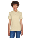 8541 UltraClub® Ladies' Whisper Pique Blend Polo in Putty