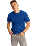 5190 Hanes® Beefy®-T with Pocket in Deep royal