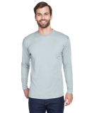 8422 UltraClub® Adult Cool & Dry Sport Long-Sleev in Grey
