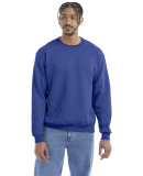 S600 Champion Logo Double Dry Crewneck Pullover in Royal blue heather