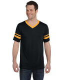 360 Augusta Sportswear Sleeve Stripe Jersey in Black/ gold
