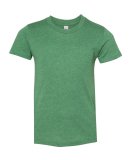 BELLA+CANVAS 3001Y Jersey Youth T-Shirt in Heather grass green