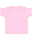 3400 Rabbit Skins® Infant Lap Shoulder T-shirt in Pink