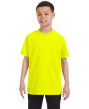 5000B Gildan™ Heavyweight Cotton Youth T-shirt  in Safety green