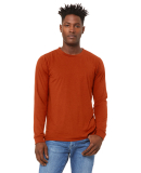 BELLA+CANVAS 3501 Long Sleeve T-Shirt in Brick triblend