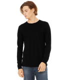 BELLA+CANVAS 3501 Long Sleeve T-Shirt in Solid black triblend