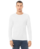 BELLA+CANVAS 3501 Long Sleeve T-Shirt in Solid white triblend