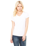 BELLA 6005 Womens V-Neck T-shirt in White