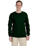 2400 Gildan Ultra Cotton Long Sleeve T Shirt in Forest green