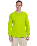 2400 Gildan Ultra Cotton Long Sleeve T Shirt  in Safety green