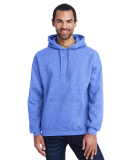 18500 Gildan Heavyweight Blend Hooded Sweatshirt in Heather deep royal
