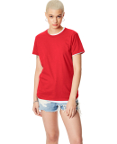 Hanes Ladies Nano T Cotton T Shirt SL04 in Athletic red