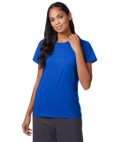 Hanes Ladies Nano T Cotton T Shirt SL04 in Deep royal