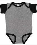 4400 Onsie Rabbit SkinsĀ® Infant Lap Shoulder Cree in Granite heather/black