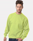 1102 Bayside Fleece Crew Neck Pullover S - 5XL  in Lime green