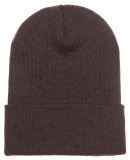 1501 Yupoong Heavyweight Cuffed Knit Cap in Brown
