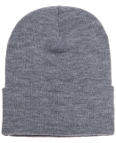 1501 Yupoong Heavyweight Cuffed Knit Cap in Heather grey