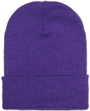 1501 Yupoong Heavyweight Cuffed Knit Cap in Purple