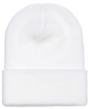 1501 Yupoong Heavyweight Cuffed Knit Cap in White
