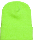 1501 Yupoong Heavyweight Cuffed Knit Cap in Safety green