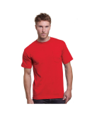 3015 Bayside Adult Union Made Cotton Pocket Tee in Red