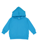 3326 Rabbit Skins Toddler Hooded Sweatshirt with P in Turquoise