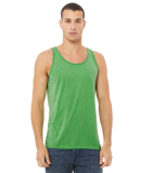 BELLA+CANVAS 3480 Unisex Cotton Tank Top in Green triblend
