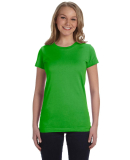3616 LA T Juniors' Fine Jersey Longer Length T-Shi in Apple