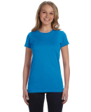 3616 LA T Juniors' Fine Jersey Longer Length T-Shi in Cobalt