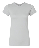 3616 LA T Juniors' Fine Jersey Longer Length T-Shi in Silver