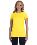 3616 LA T Juniors' Fine Jersey Longer Length T-Shi in Yellow
