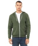 BELLA+CANVAS 3739 Unisex Poly-Cotton Fleece Hoodie in Military green