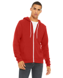 BELLA+CANVAS 3739 Unisex Poly-Cotton Fleece Hoodie in Red