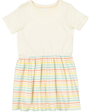 4424 Rabbit Skins Infant Fine Jersey Creeper in Natural/ sunkissed stripe