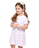 4424 Rabbit Skins Infant Fine Jersey Creeper in White/ lilac stripe