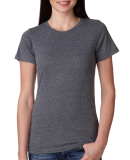 4990 Bayside Ladies' Fashion Jersey Tee in Charcoal heather