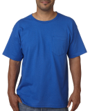 5070 Bayside Adult Short-Sleeve Cotton Tee with Po in Royal