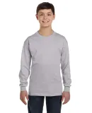 5400B Gildan Youth Heavy Cotton Long Sleeve T-Shir in Sport grey