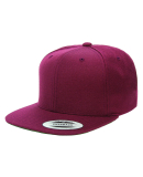 6089M Yupoong Classic Snapback Cap GREEN Under Bil in Maroon