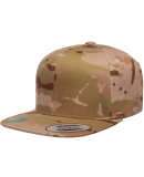6089M Yupoong Classic Snapback Cap GREEN Under Bil in Multicam arid
