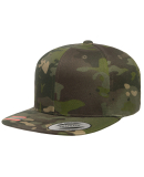 6089M Yupoong Classic Snapback Cap GREEN Under Bil in Multicam tropic