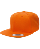 6089M Yupoong Classic Snapback Cap GREEN Under Bil in Orange