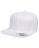 6089M Yupoong Classic Snapback Cap GREEN Under Bil in White