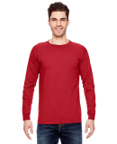 6100 Bayside Adult Long-Sleeve Cotton Tee in Red