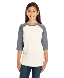 6130 LA T Youth Vintage Baseball T-Shirt in Natural heather/ granite heather