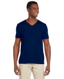 64V00 Gildan Adult Softstyle V-Neck T-Shirt in Navy